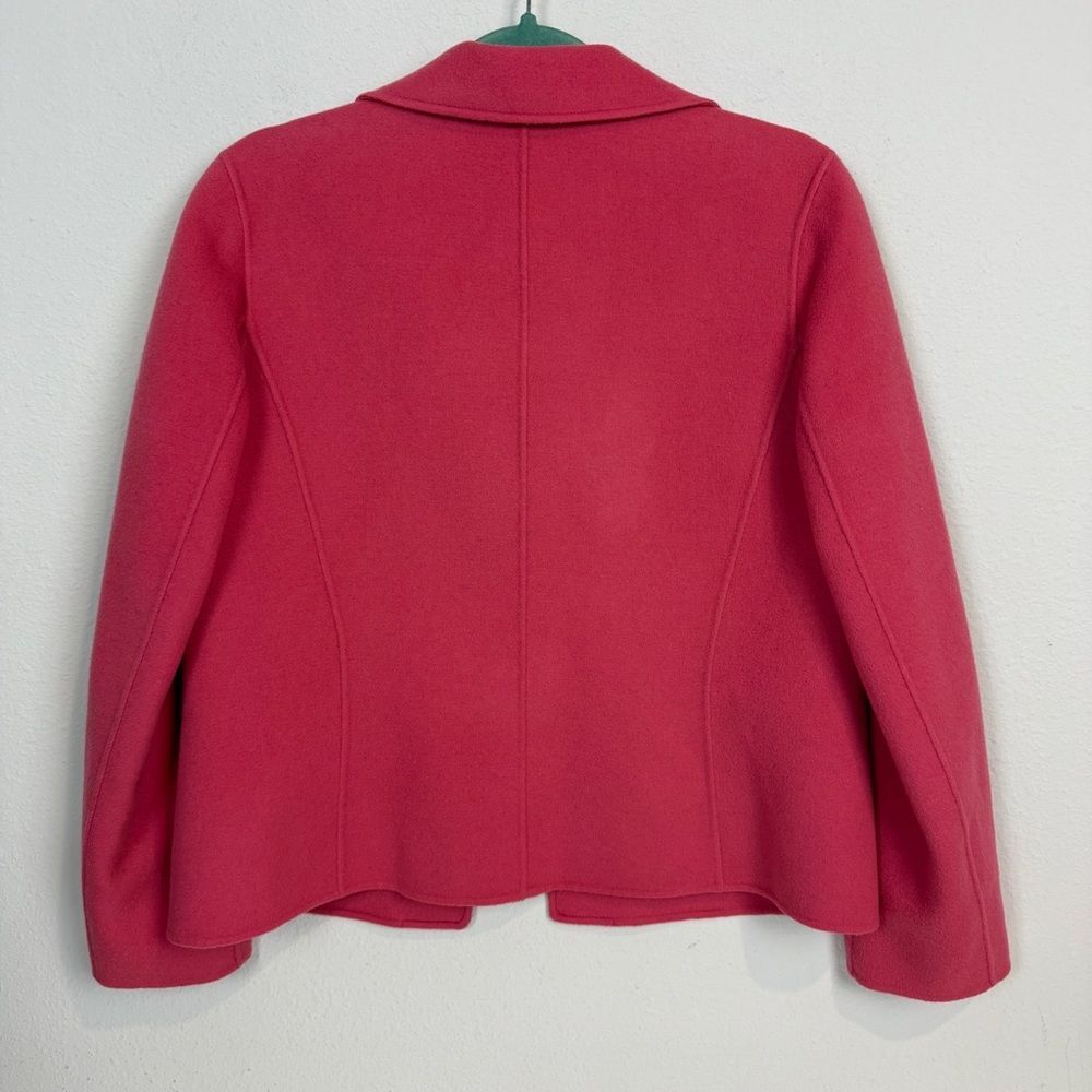 Talbots Pink Wool Knit Open Front Blazer Jacket 8P - Picture 5 of 9